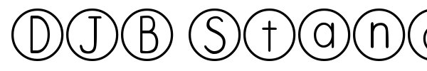 DJB Standardized Test font preview